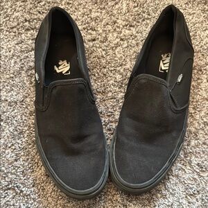 Vans Black Slip-On Sneakers Canvas Skate Shoes